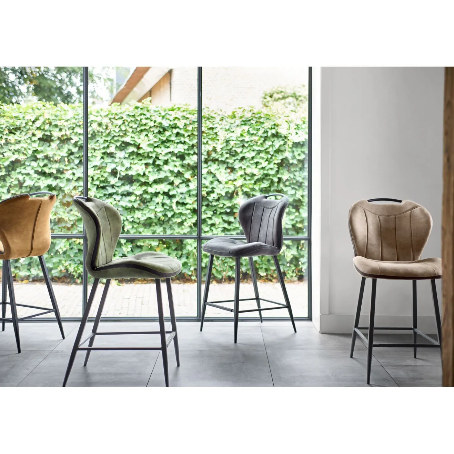 Barkruk Tantini Microvezel cognac