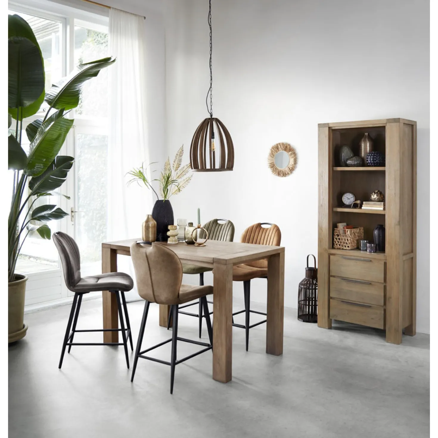 Bartafel Valvola 140x80 acaciahout smoked brown