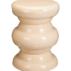 Bijzettafel Carapelle Ijzer 32 cm rond lichtgeel