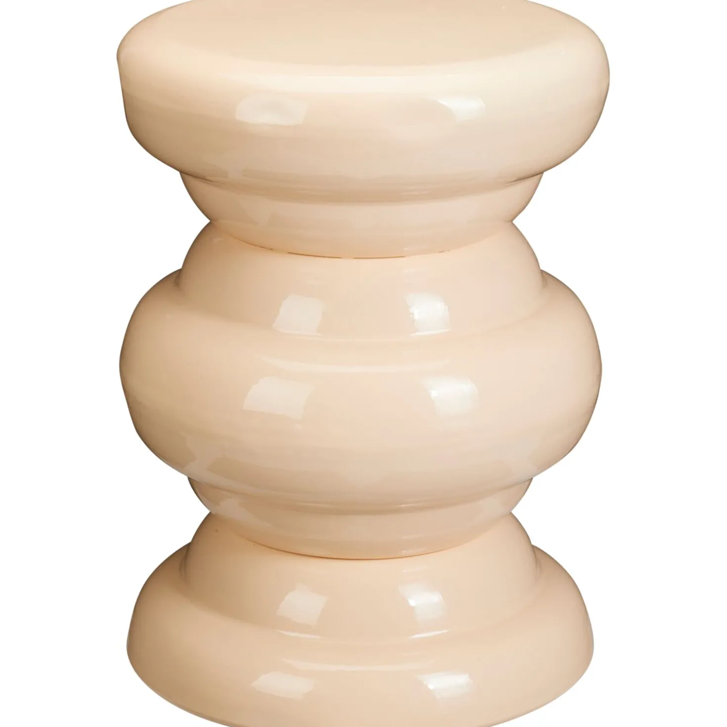 Bijzettafel Carapelle Ijzer 32 cm rond lichtgeel