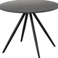 Bijzettafel Cercio Keramiek 60 cm rond zwart