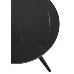 Bijzettafel Cercio Keramiek 40 cm rond zwart