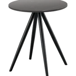Bijzettafel Cercio Keramiek 40 cm rond zwart