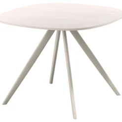 Bijzettafel Fitura Keramiek 60x60 cm vierkant wit