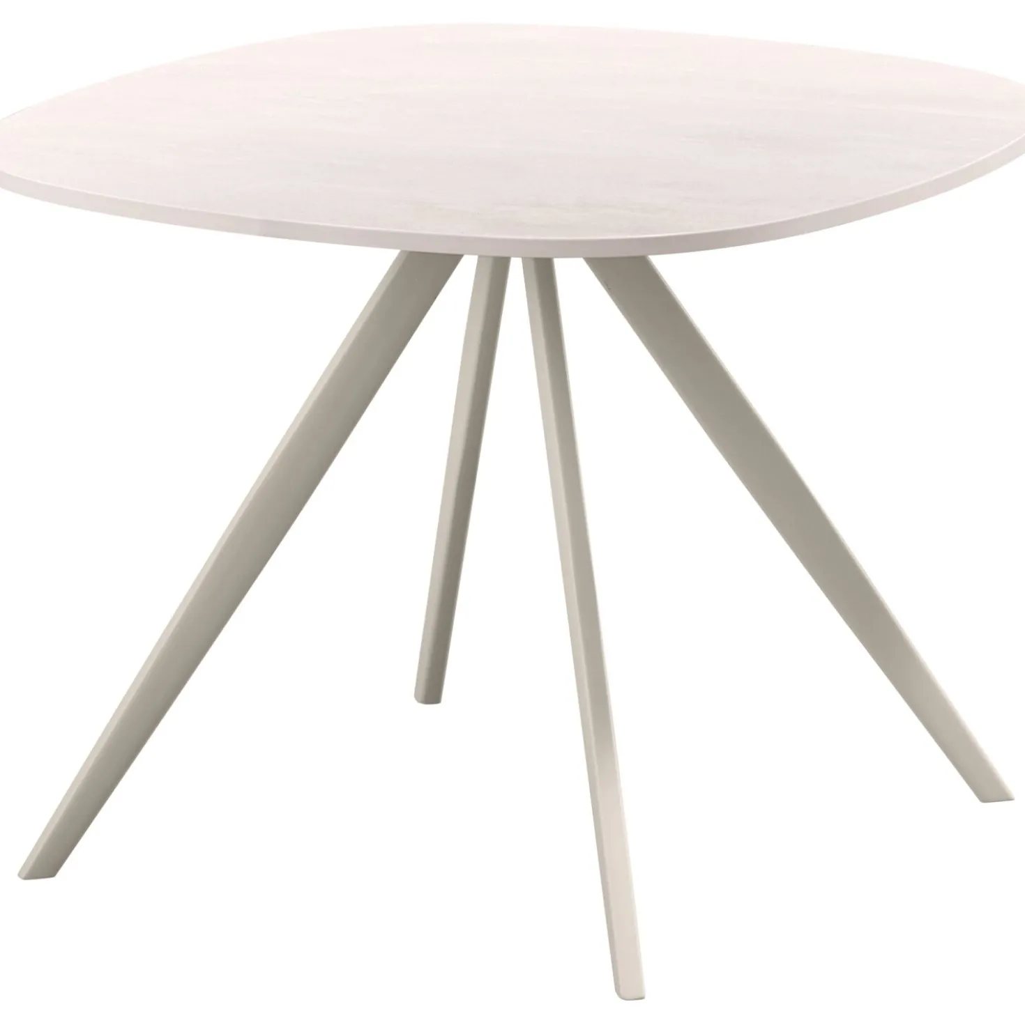 Bijzettafel Fitura Keramiek 60x60 cm vierkant wit