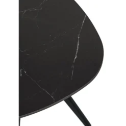 Bijzettafel Fitura Keramiek 40x40 cm vierkant zwart