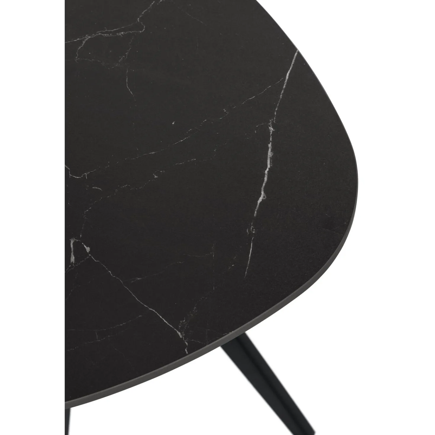 Bijzettafel Fitura Keramiek 40x40 cm vierkant zwart