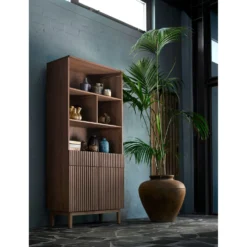 Boekenkast Arrosto Eikenhout 203x90x45 cm Dark Roast