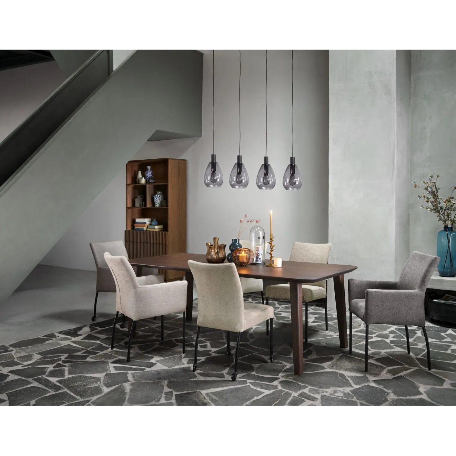 Boekenkast Arrosto Eikenhout 203x90x45 cm Dark Roast
