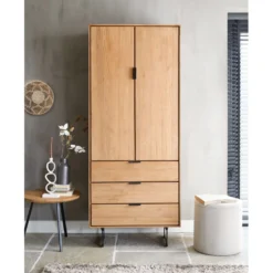 Boekenkast Aska (80 Cm) teak naturel brushed