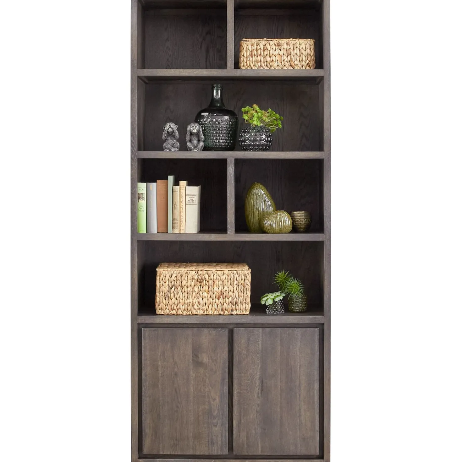 Boekenkast Lavio (86 cm) eiken grafiet
