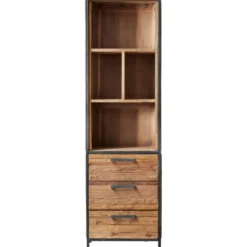 Boekenkast ROMARO (55 CM) teakhout mix rough