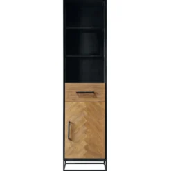 Boekenkast Vinito (49 CM) eiken fineer zwart naturel