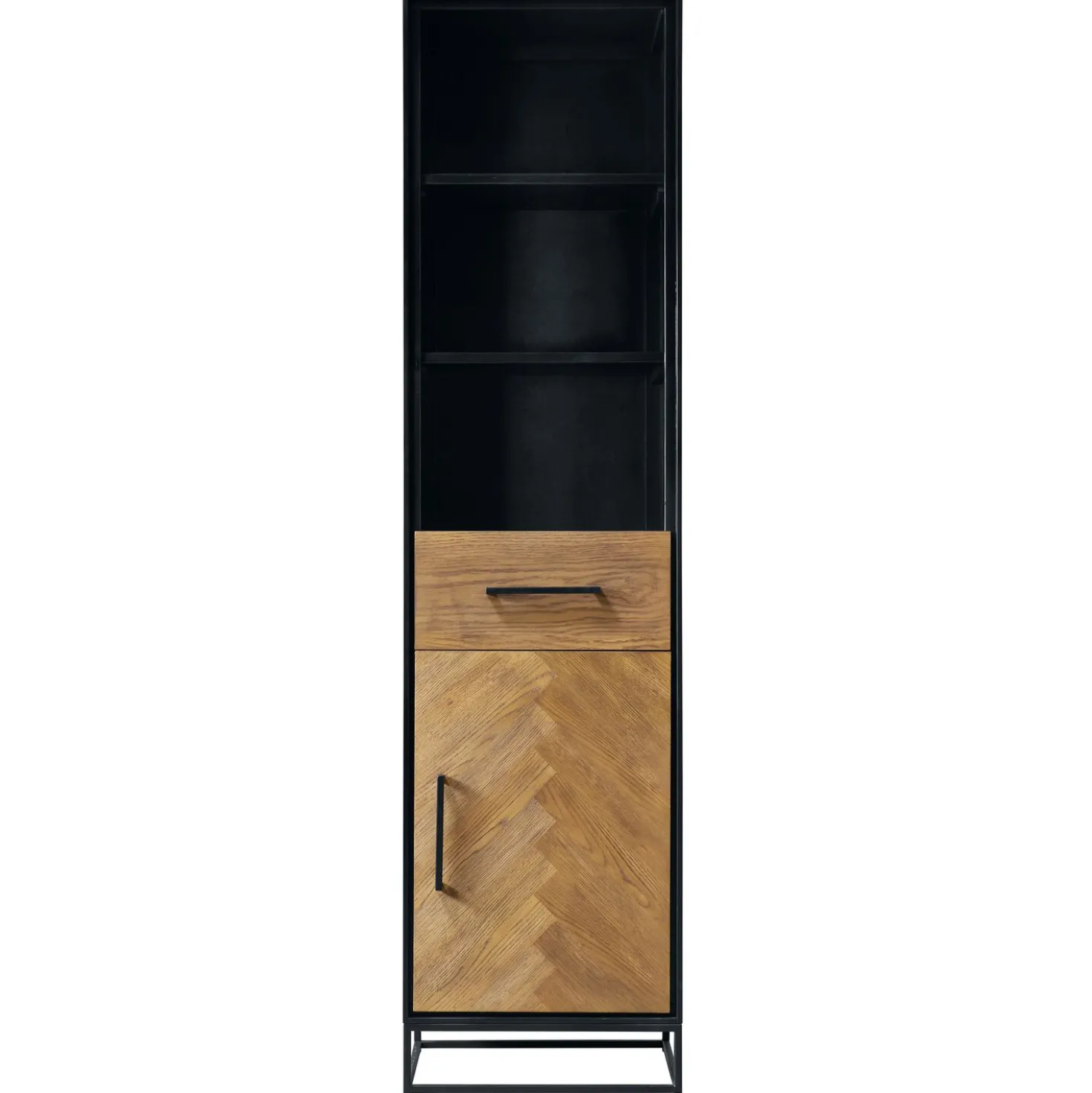 Boekenkast Vinito (49 CM) eiken fineer zwart naturel