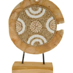 Decoratiebeeld Diveria Teakhout met vormpjes