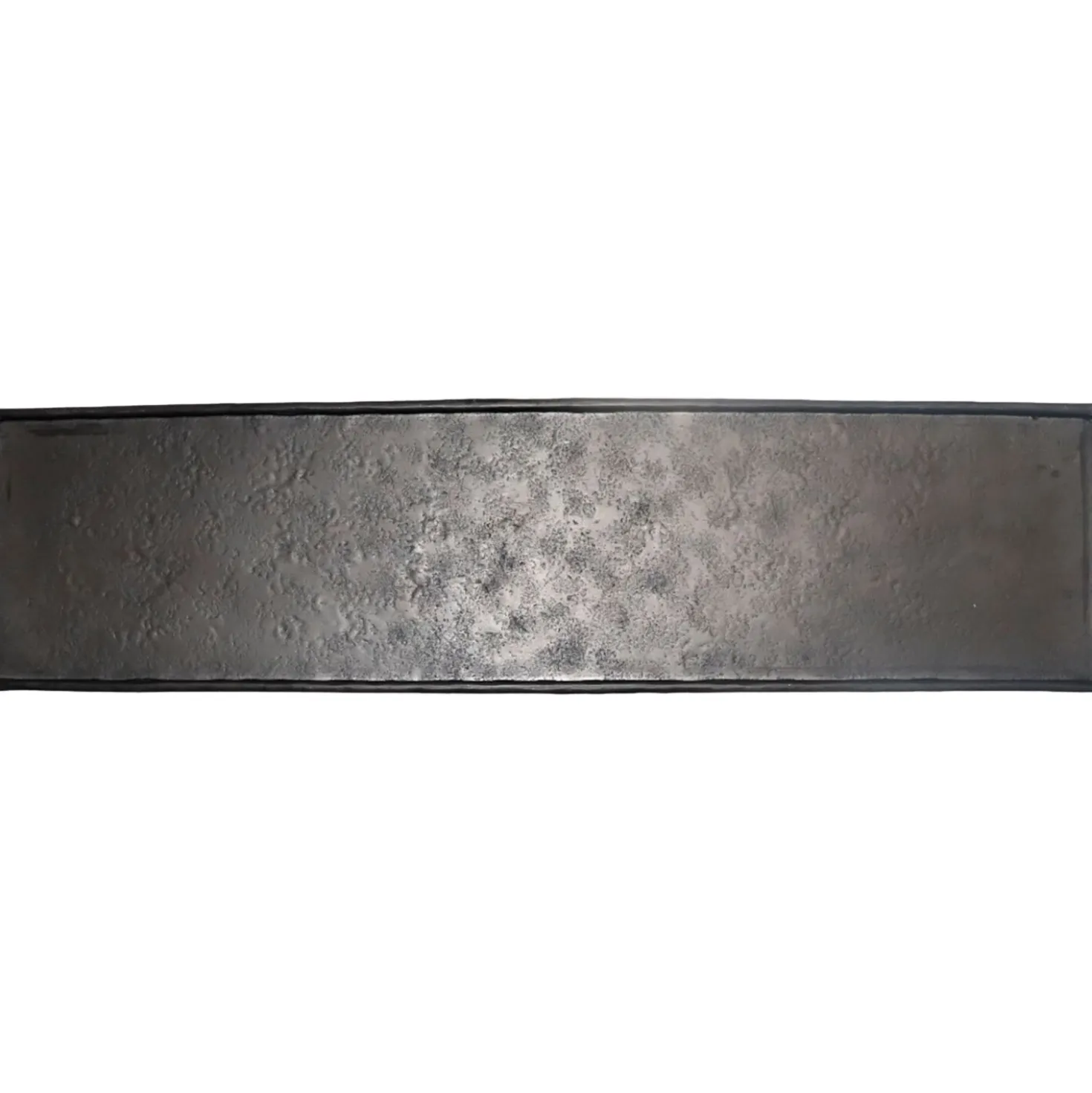 Decoratieschaal Trebbia 15x40 cm rechthoekig zwart