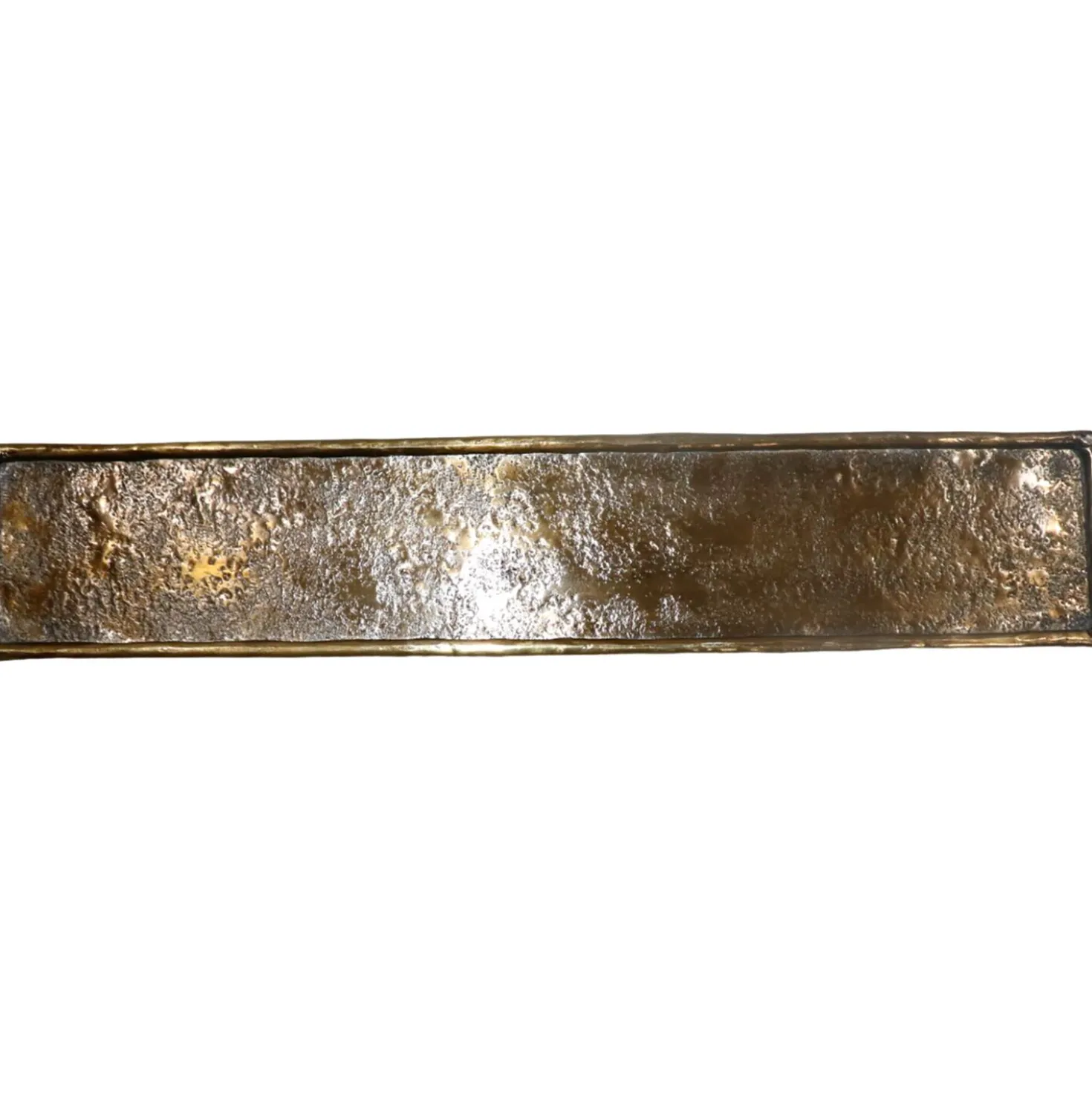 Decoratieschaal Trebbia 7,5x38 cm rechthoekig brons