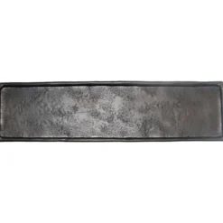 Decoratieschaal Trebbia 7,5x28 cm rechthoekig zwart