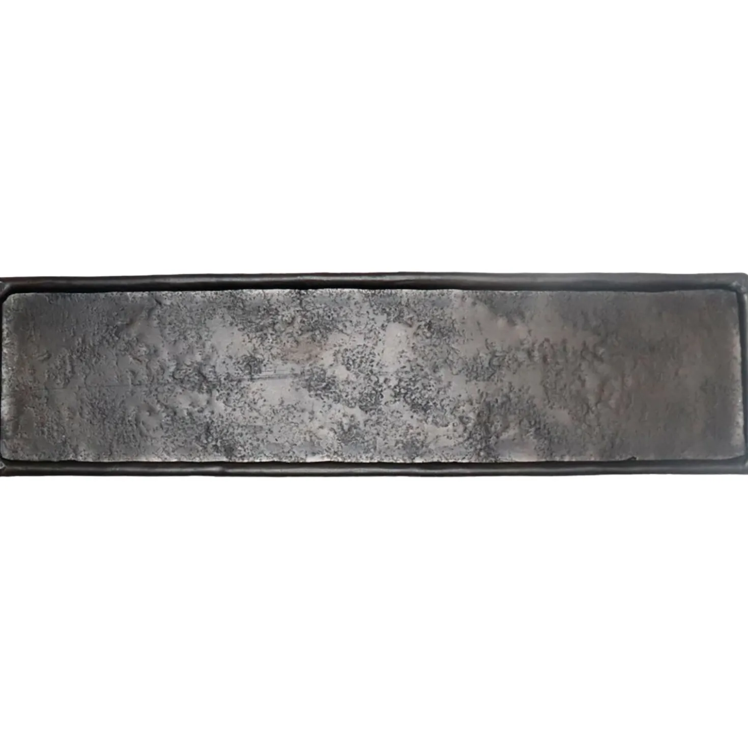 Decoratieschaal Trebbia 7,5x28 cm rechthoekig zwart