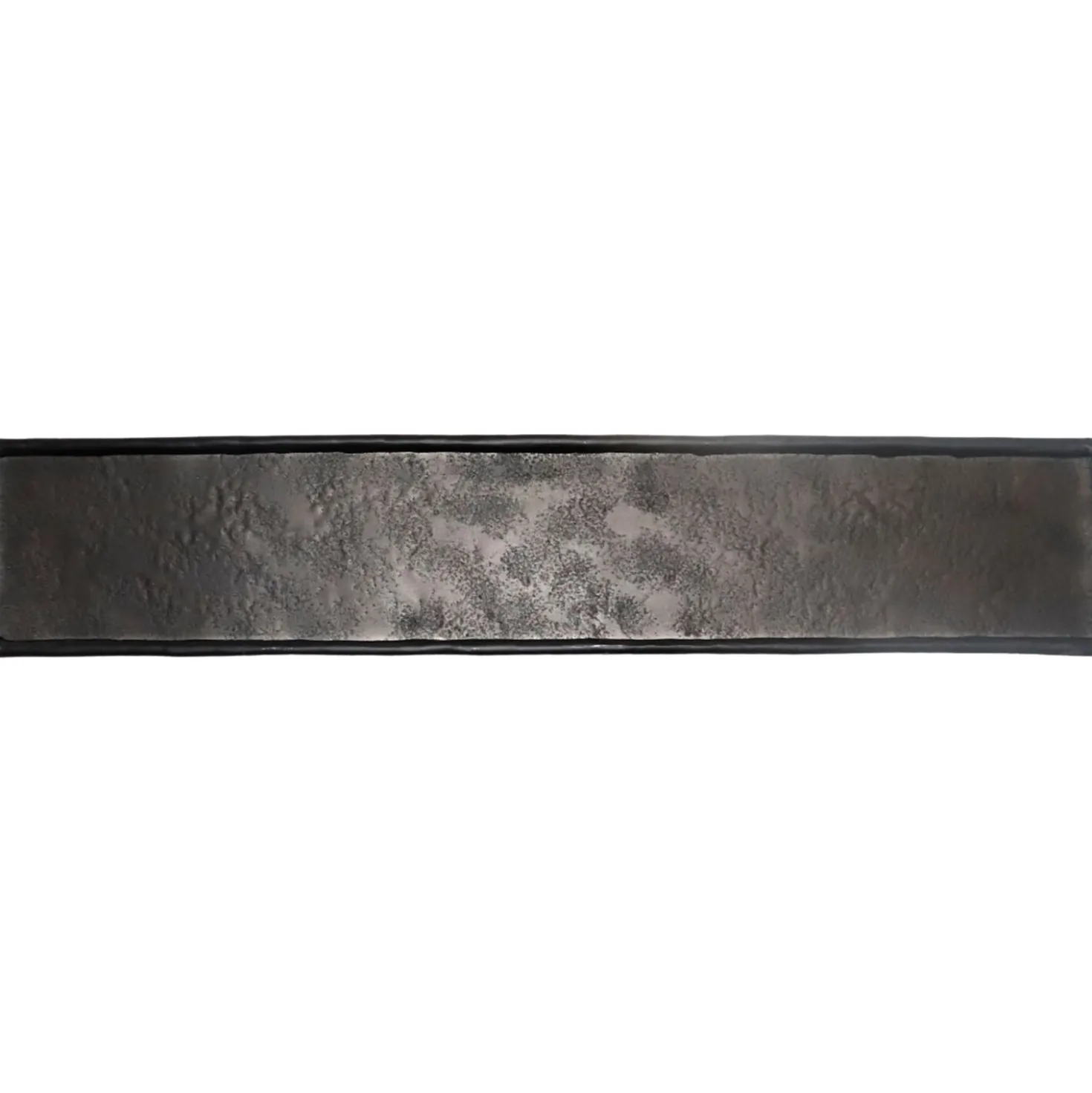Decoratieschaal Trebbia 7,5x38 cm rechthoekig zwart