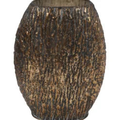Decoratievaas Mingardo L brons ovaal