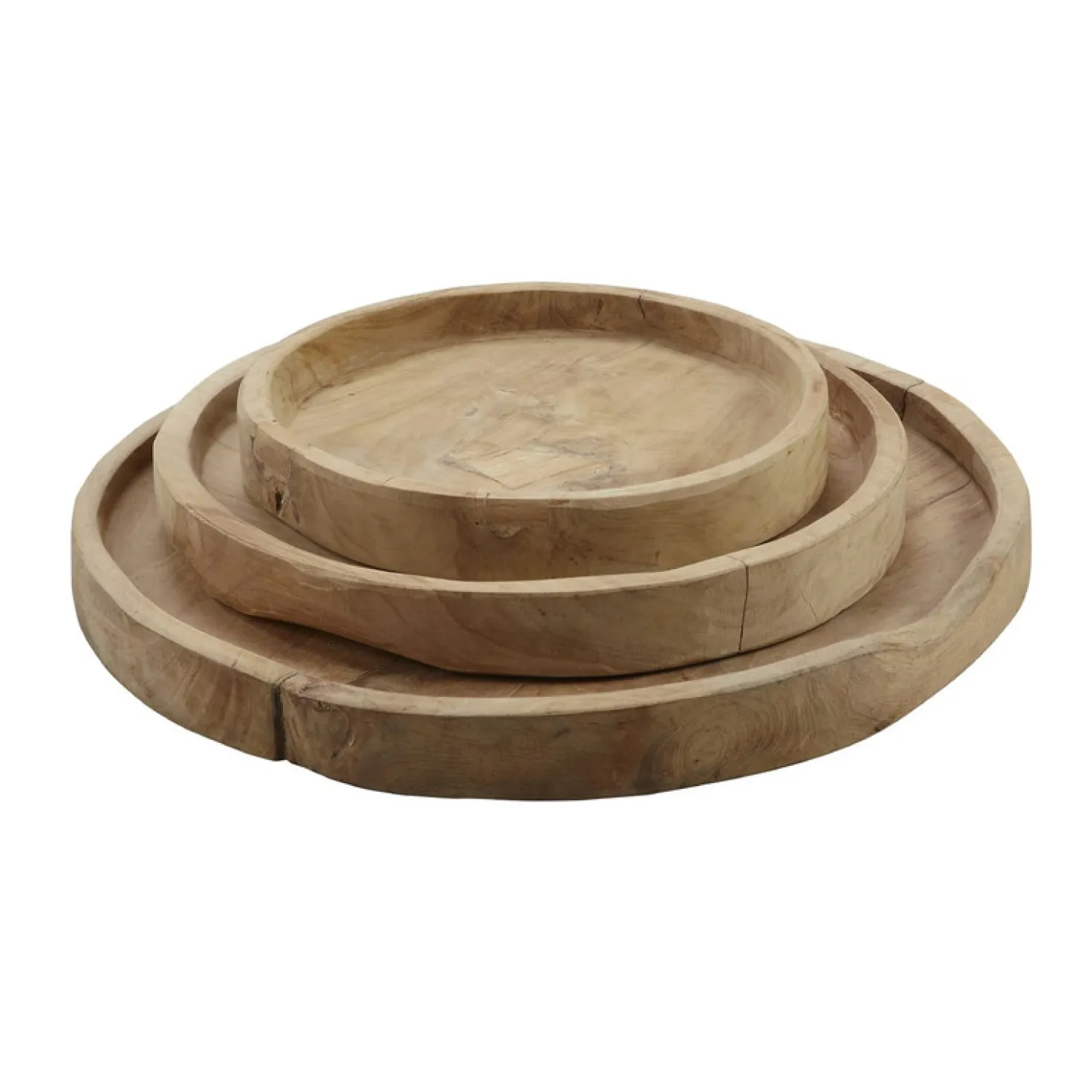 Dienblad Scaffale Rond 30 teak wortel
