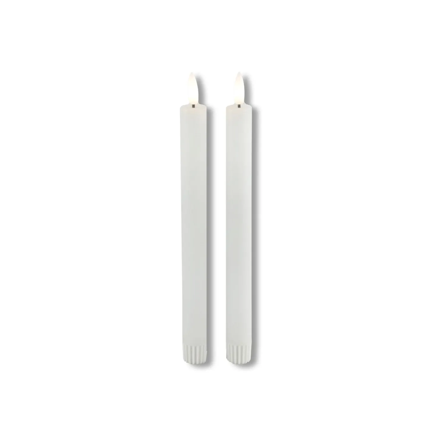Dinerkaars Benevento LED large wit rond set van 2