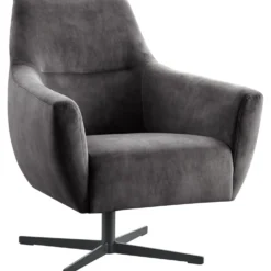 Draaifauteuil Gudo Velvet antraciet
