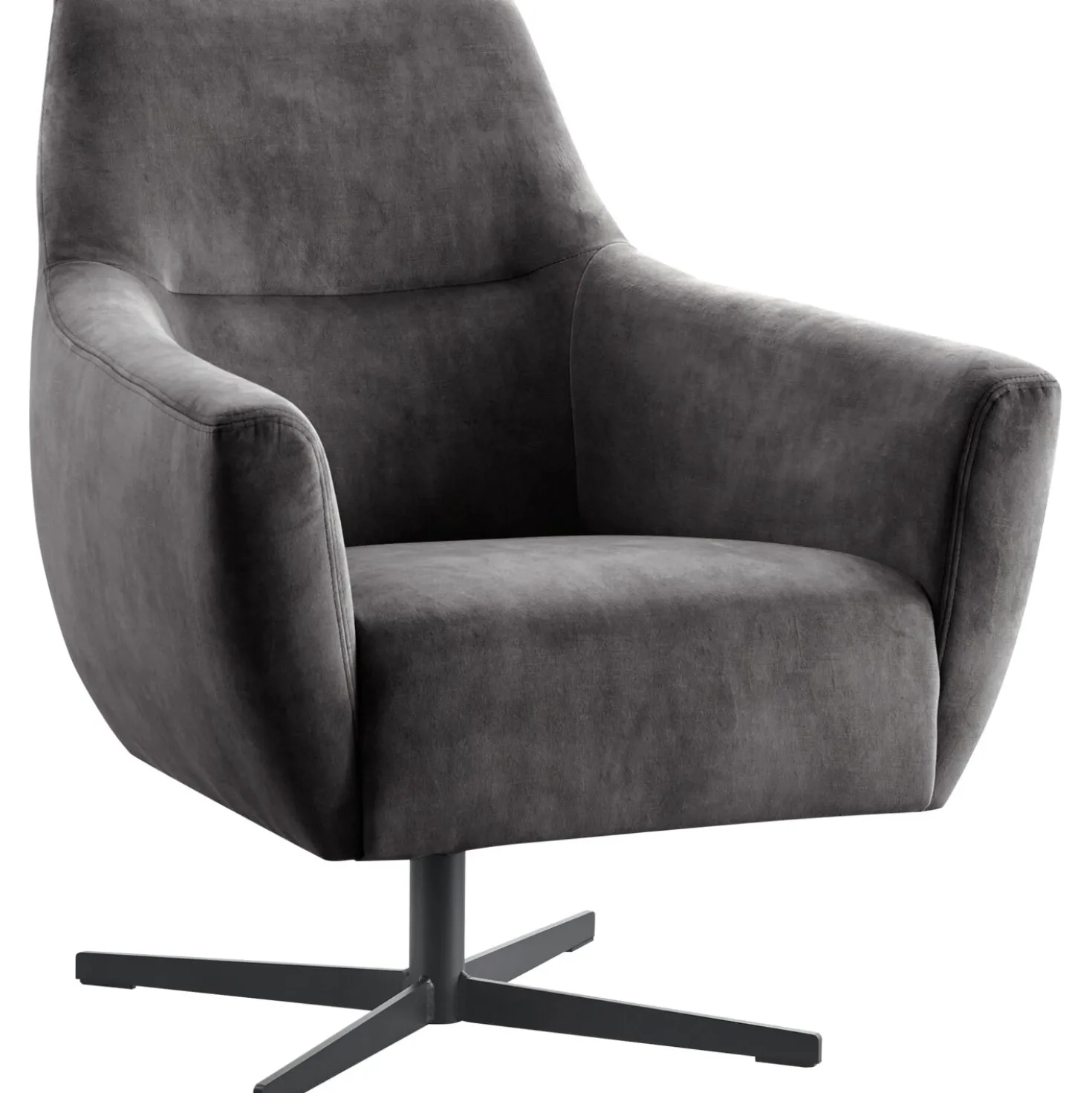 Draaifauteuil Gudo Velvet antraciet