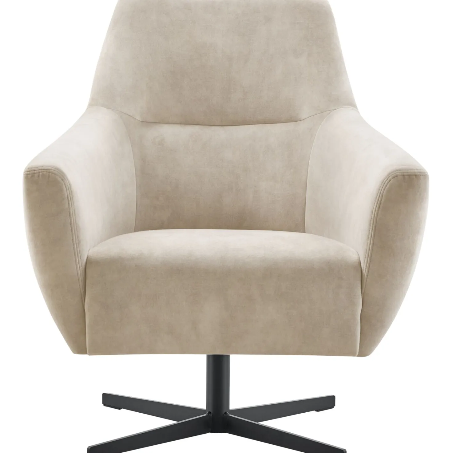 Draaifauteuil Gudo Velvet lichtgrijs