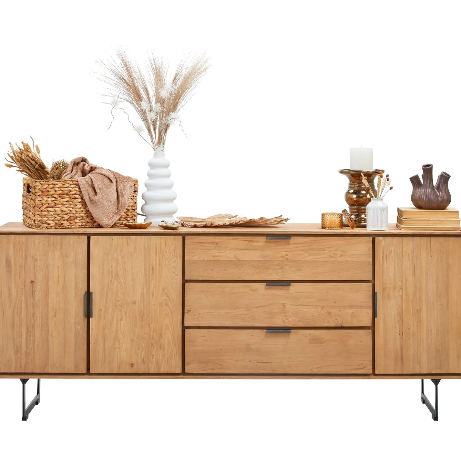 Dressoir Aska (195 Cm) teak naturel brushed
