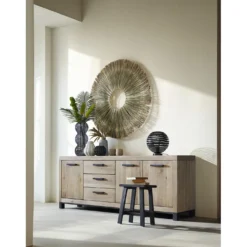 Dressoir HEVANO (207 cm) eikenhout moose