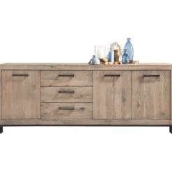 Dressoir HEVANO (207 cm) eikenhout moose