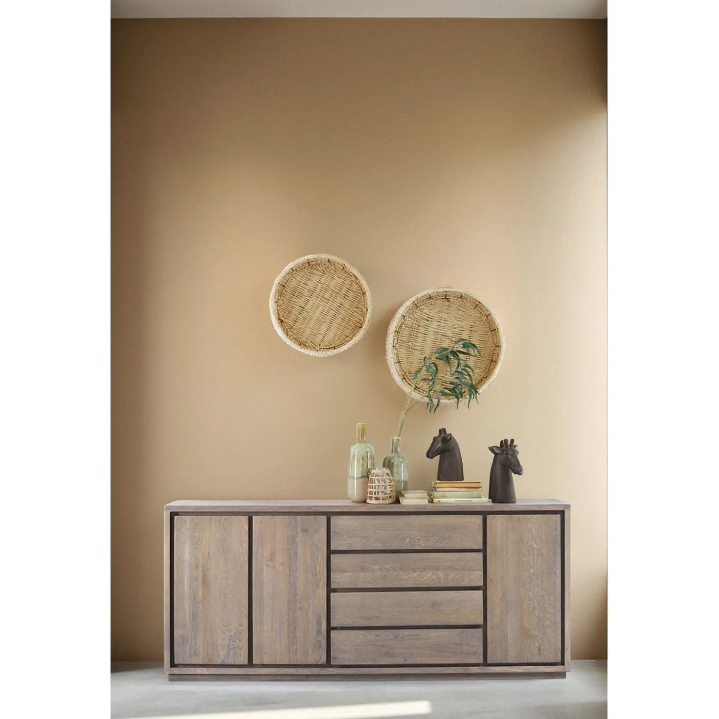 Dressoir Lavio (203 cm) eiken slate