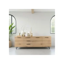 Dressoir Paranno 77x220x42 cm bruin