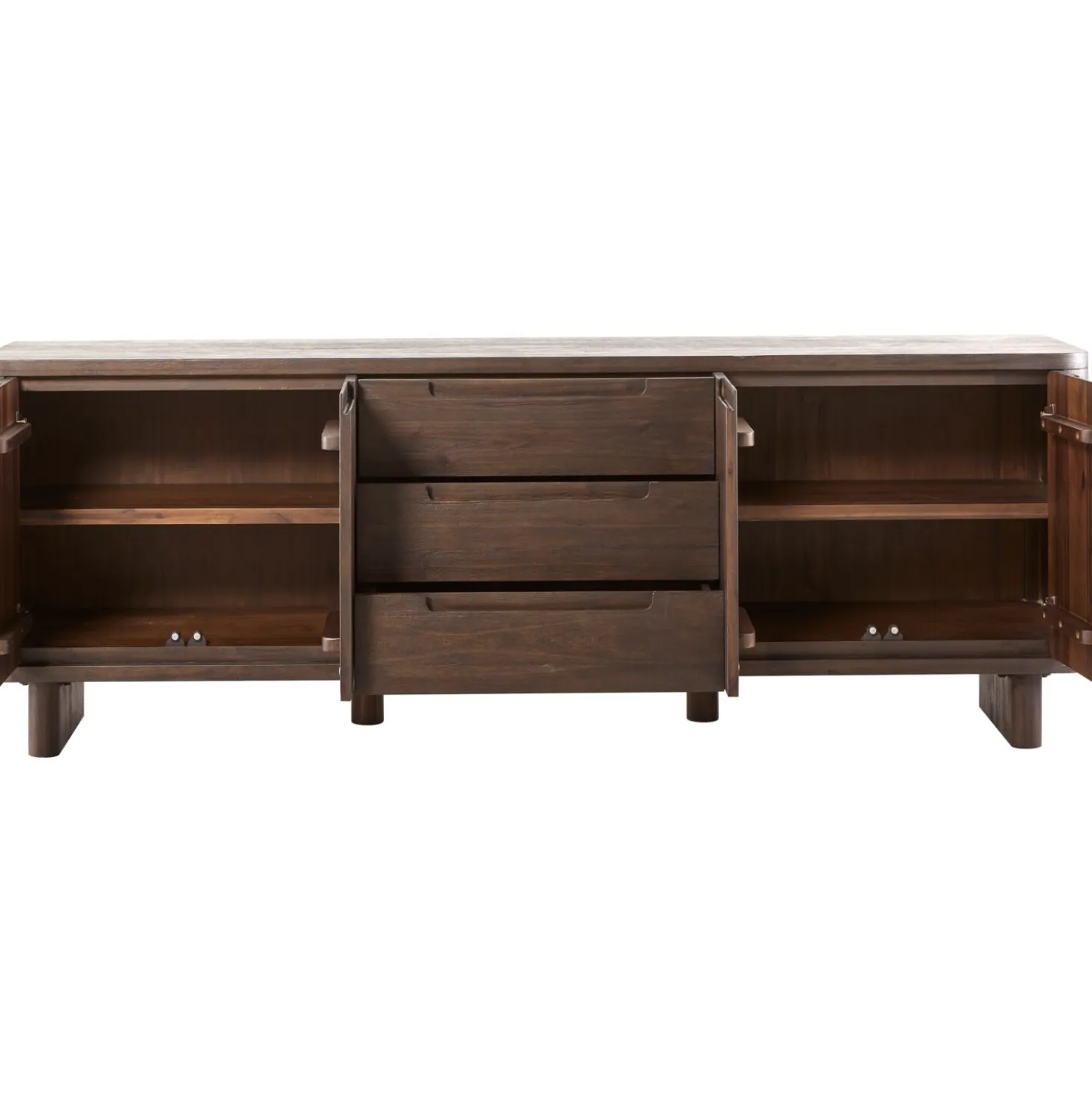Dressoir Tondato Acaciahout 210x75x42 cm bruin