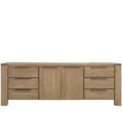 Dressoir Valvola (222 cm) acaciahout smoked brown