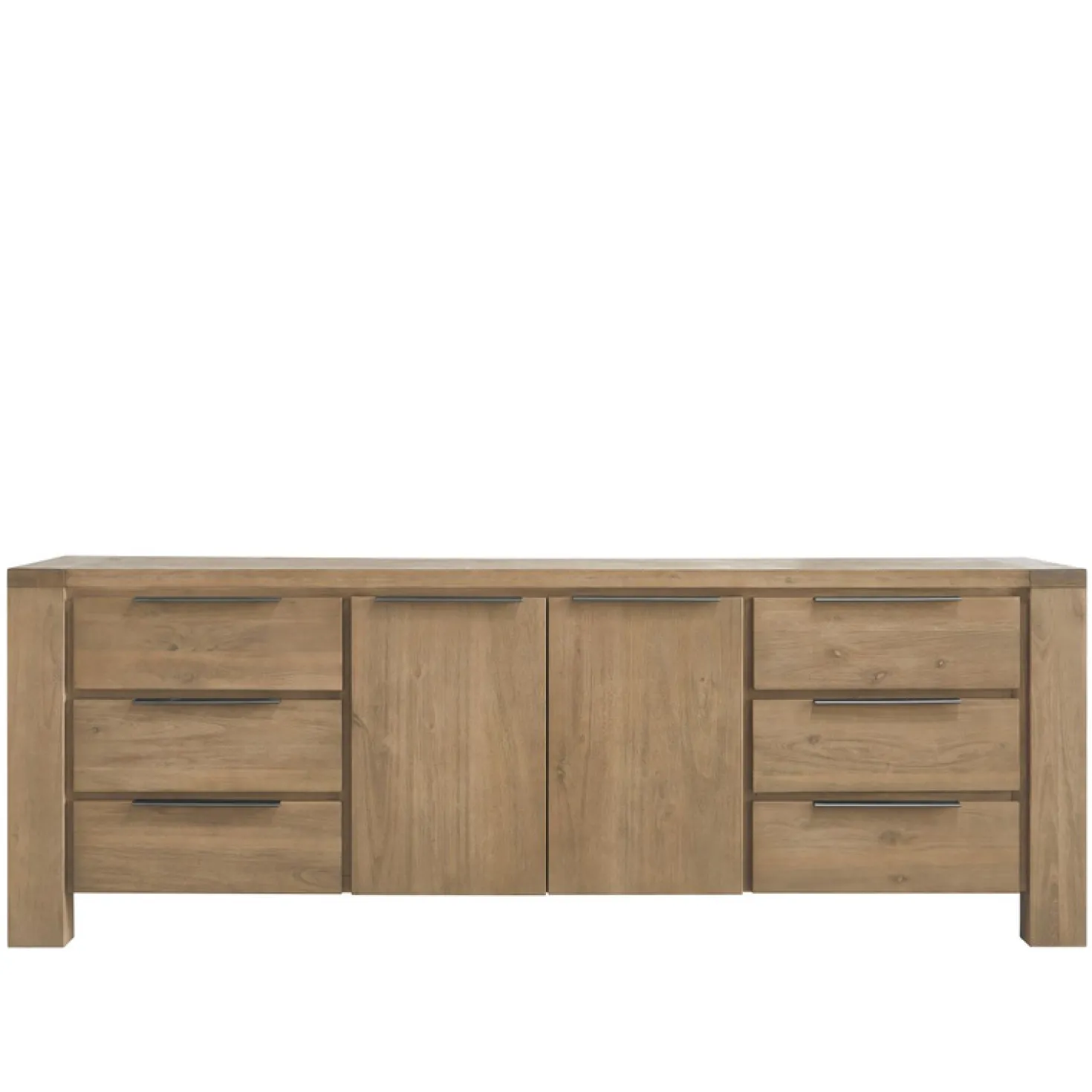 Dressoir Valvola (222 cm) acaciahout smoked brown