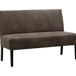 Eetkamerbank Avanza 130 cm microleder donkergrijs