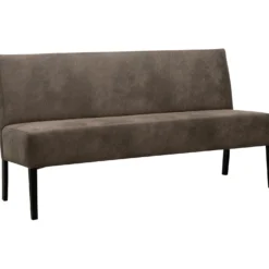 Eetkamerbank Avanza 170 cm microleder donkergrijs
