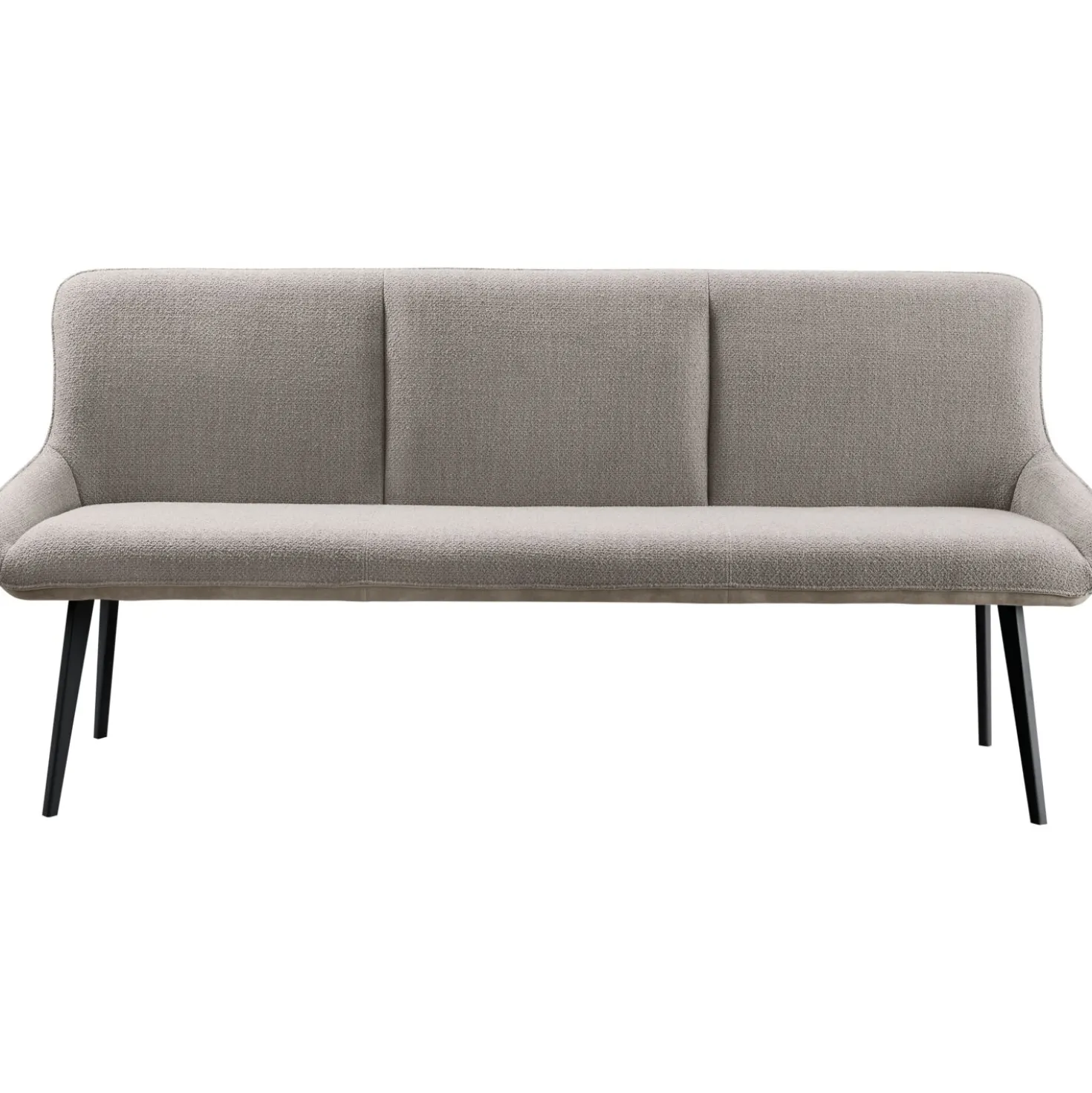 Eetkamerbank Ceno 190 cm combi stof grijs