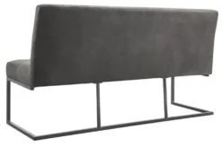 Eetkamerbank Oro 170 cm microleder donkergrijs