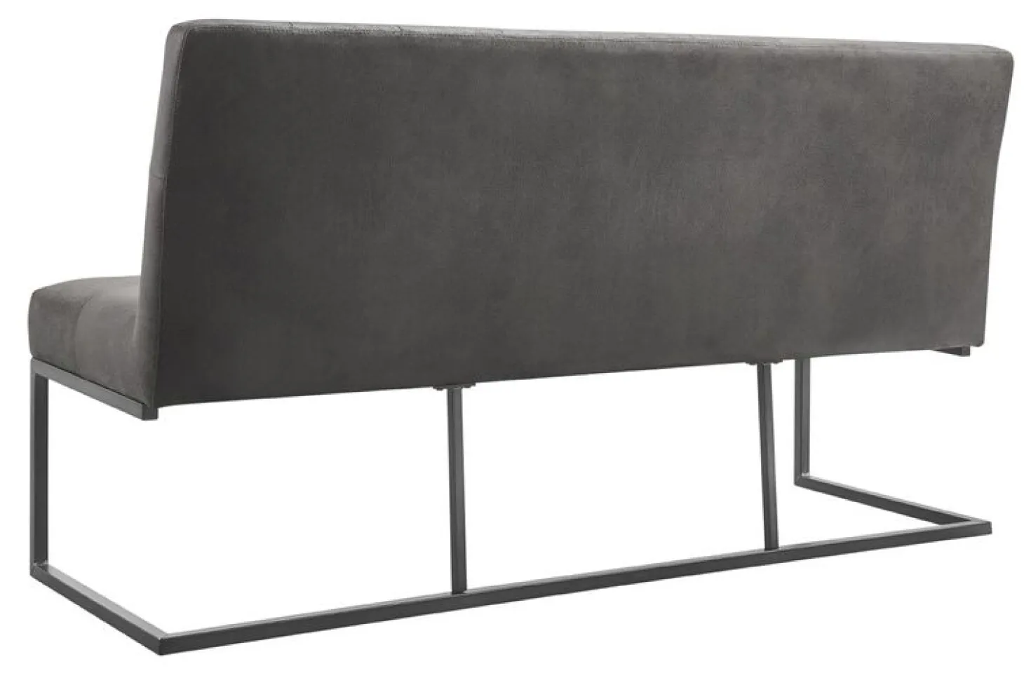 Eetkamerbank Oro 170 cm microleder donkergrijs