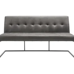 Eetkamerbank Oro 170 cm microleder donkergrijs