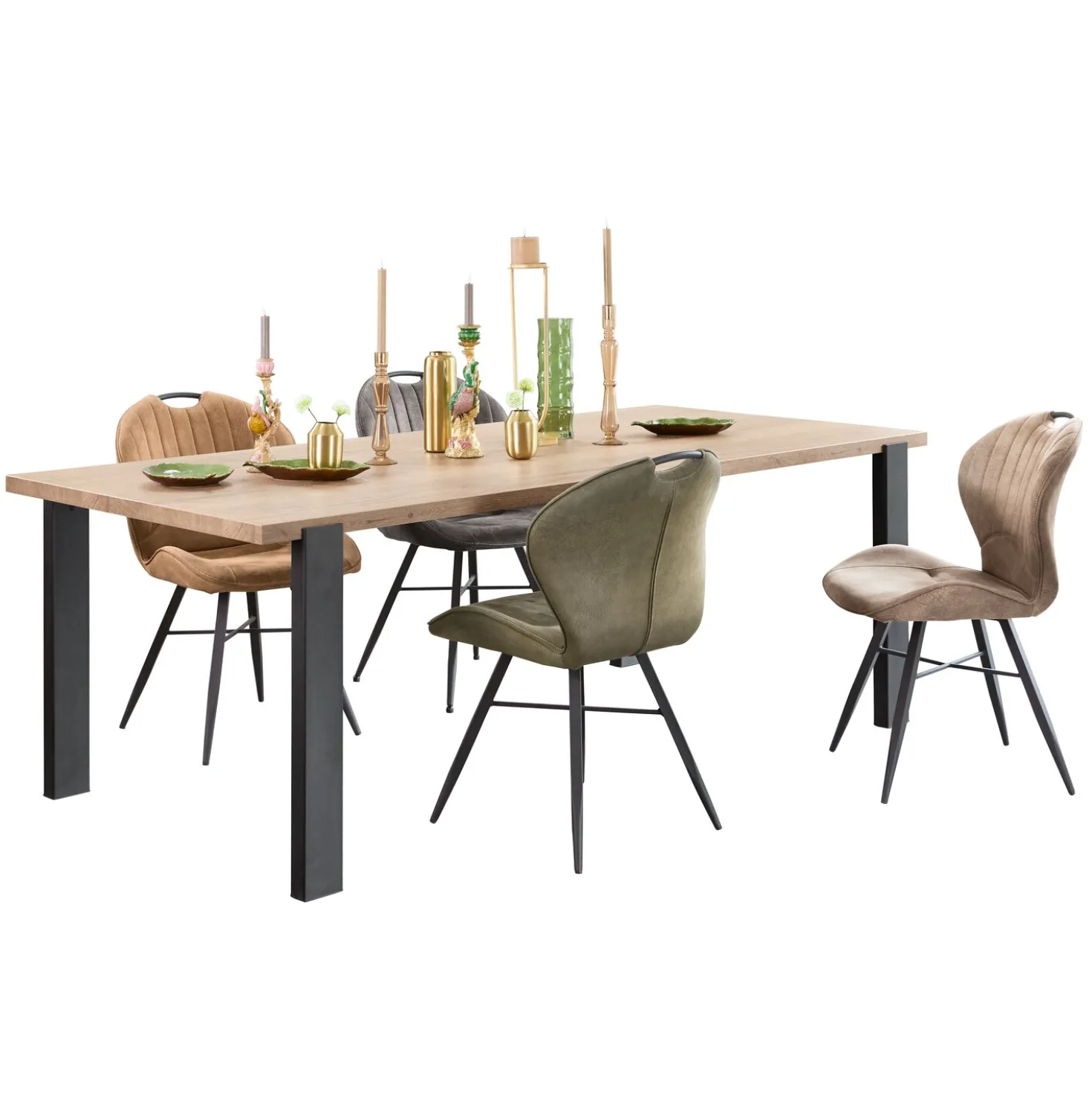 Eetkamerstoel Castione Microvezel cognac
