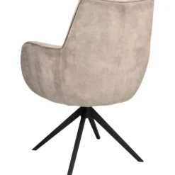 Eetkamerstoel Dordona Draaibaar velvet beige
