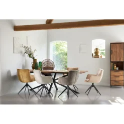 Eetkamerstoel Lasanto Draaibaar microvezel taupe
