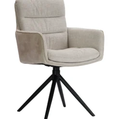 Eetkamerstoel Letta Draaibaar velvet beige