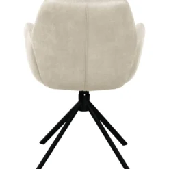 Eetkamerstoel Loranzo Draaibaar microvezel beige