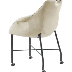 Eetkamerstoel Lucide Microvezel beige